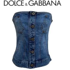 Dolce and Gabbana D&G denim corset